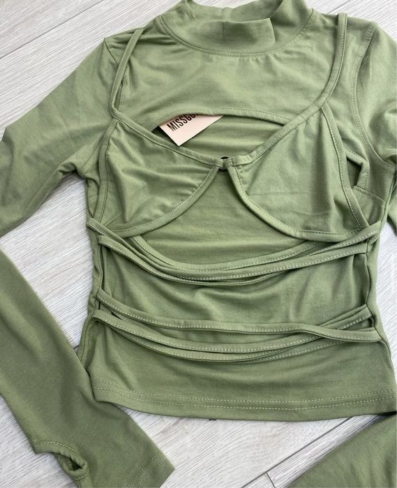 Лонгслів кофта оливка