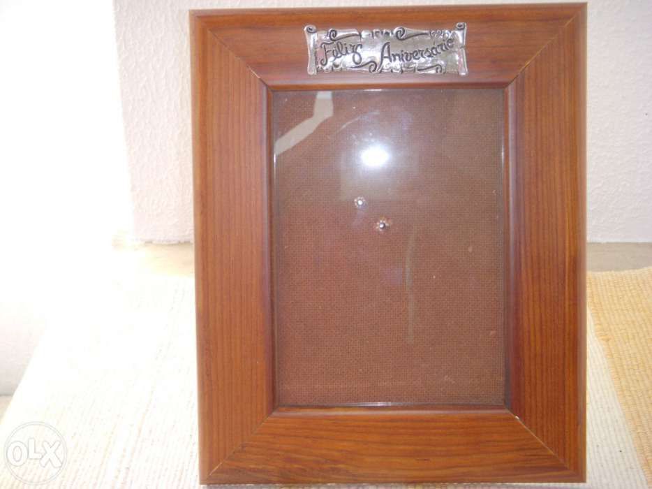 Moldura Madeira/Estanho Nova