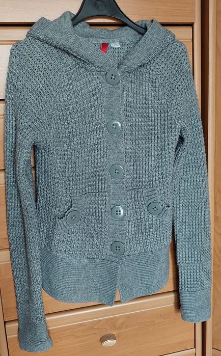 Sweter rozpinany z kapturem rozmiar 38