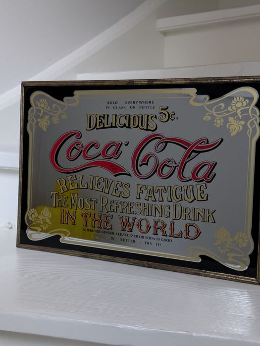 Kolekcjonerski szyld reklamowy Coca - Cola