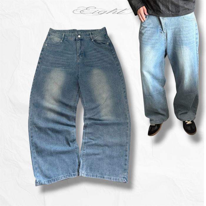 Archive Retro Baggy Jeans Широкі Сині Джинси Ретро Буткат Bootcut Архівні штани Jaded Grange 512 Клеш Синие