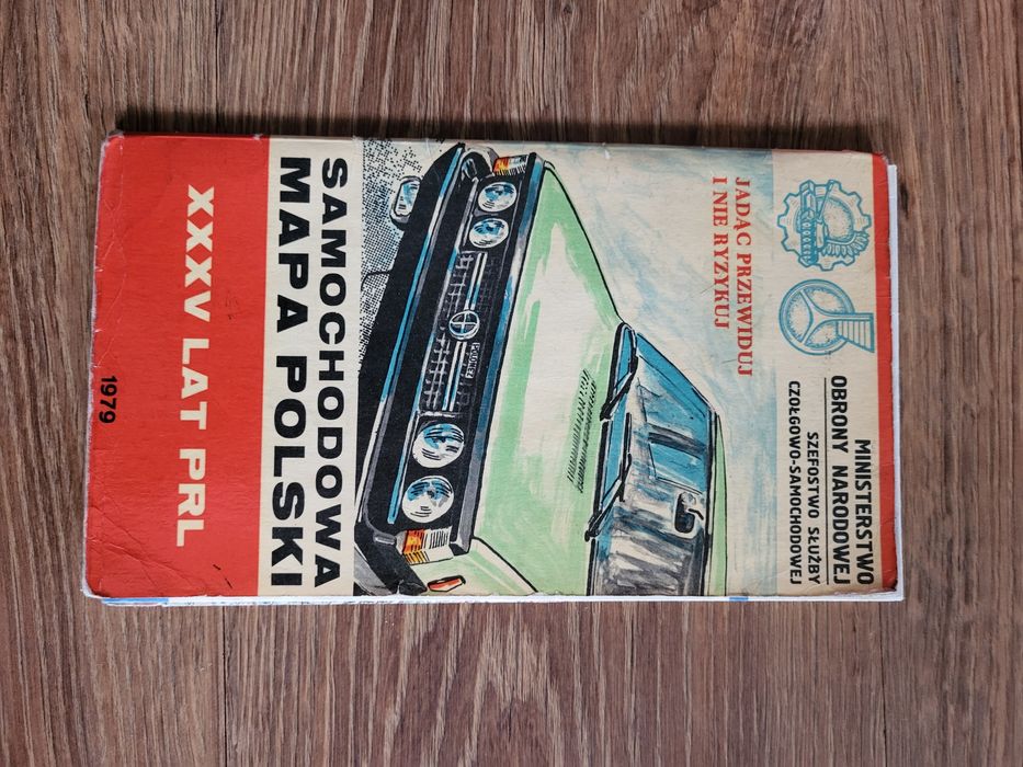 Stara mapa Polski 35 lecie  prl ministerstwo obrony narodowej