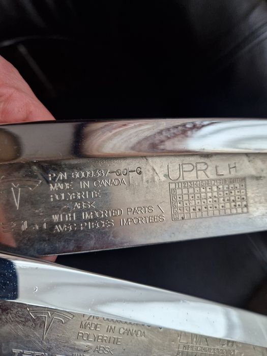 Продам оригінальні накладки люверса тесла s дорест