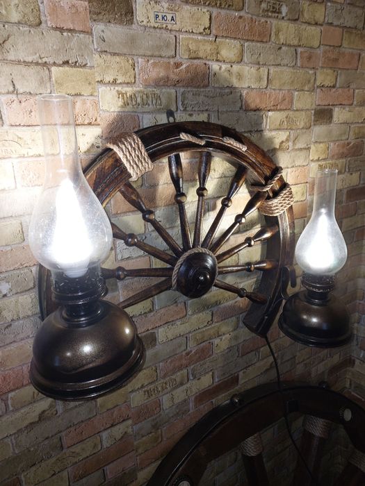 Бра люстра з дерева "керосинка "ручна робота