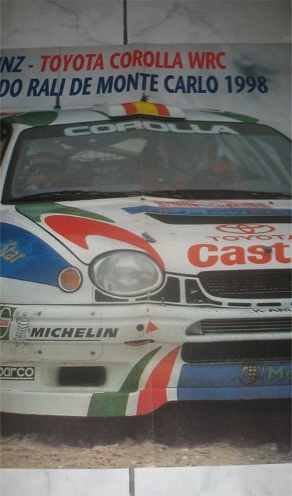 Poster - Toyota Corolla WRC - Vencedor Monte Carlo 1998 - Carlos Sainz