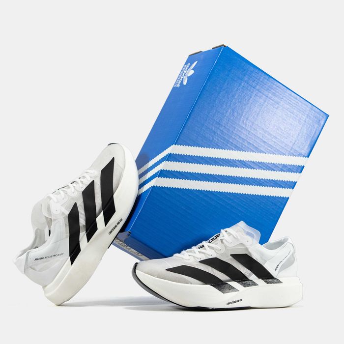 Мужские кроссовки Adidas Adizero Adios PRO EVO 1 White. Размеры 40