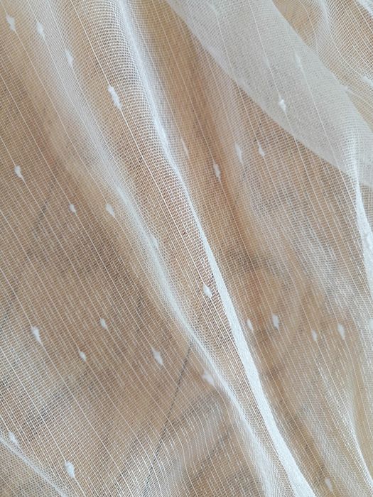 Firanka biała deszczyk