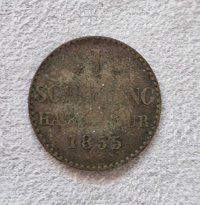 Niemcy, 1 Szyling 1855 Hamburg