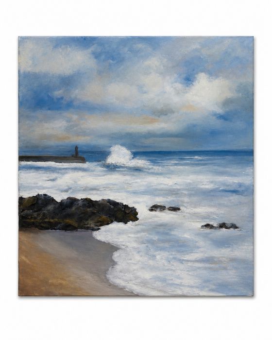 Pintura - Jusa (século XX) - Foz do Douro (assinada)