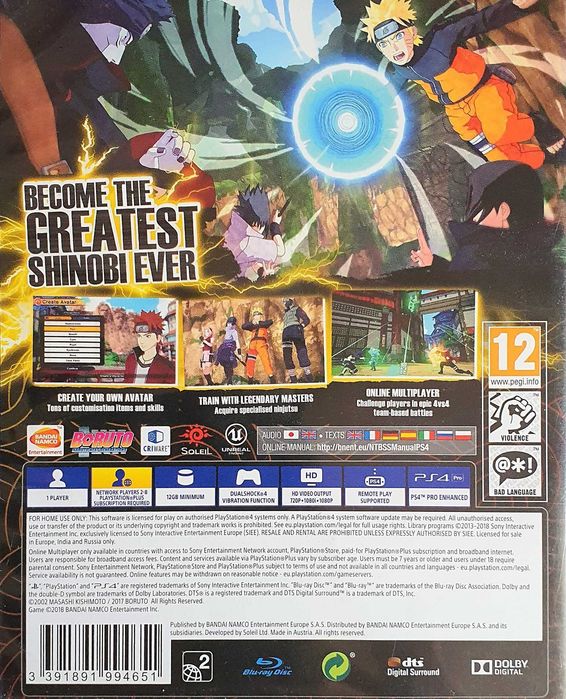 NARUTO TO BORUTO SHINOBI STRIKER PL playstation 4 ps4 ps5 Multigames