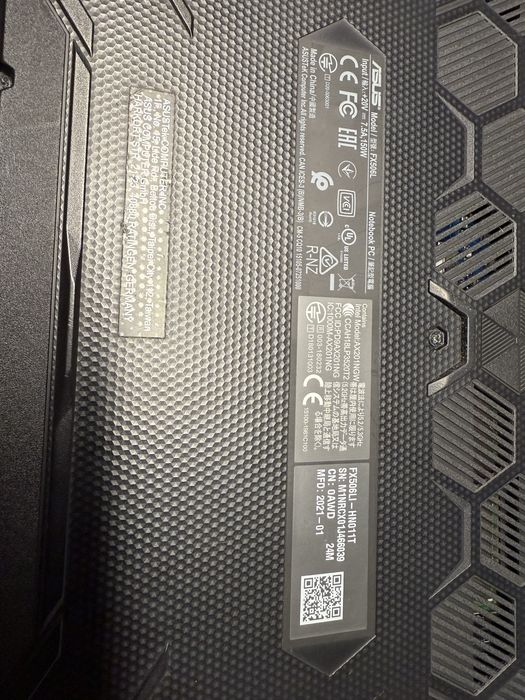 ASUS TUF FX506L GTX 1650 – uszkodzony / na części