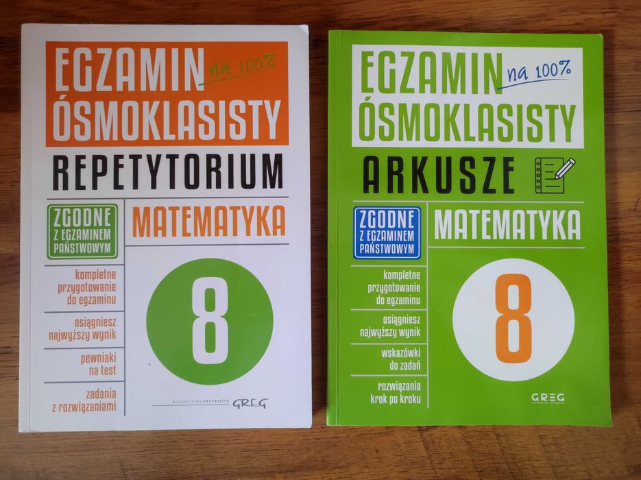 OKAZJA!Repetytorium i arkusze z matematyki Greg Egzamin ósmoklasistyE8