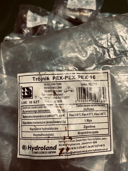 Trójnik pex-pex 16 10 szt