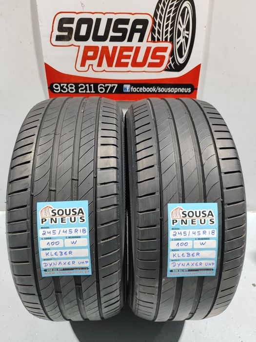 2 pneus semi novos 245-45R18 Kleber - Oferta dos Portes