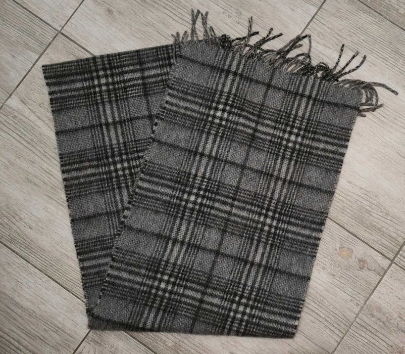 Wełniany szalik VISTULA - szara krata