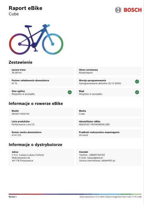 Raty 0% 12m-cy gw. CUBE (XL) ONE44 AT 800Wh 30km POWYSTAWOWY 29" [435]