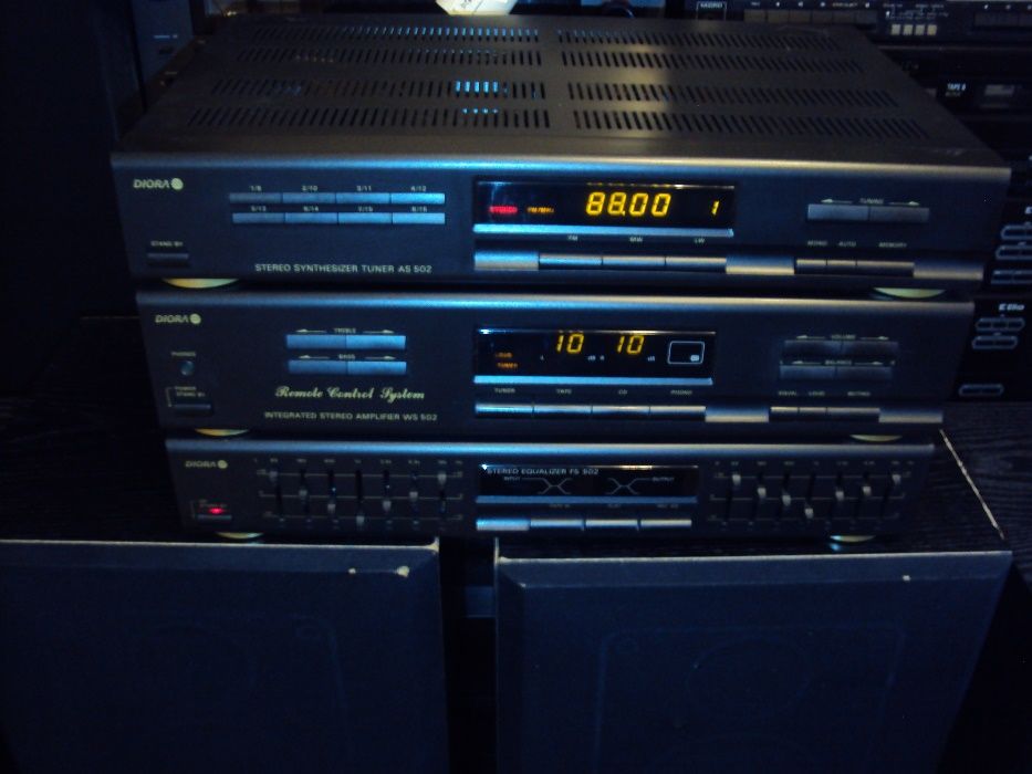 Tuner Diora AS 502 do wieży Unitra - panel stan wizualny perfekt