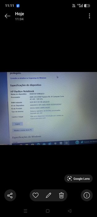 Computador hp com pouco uso