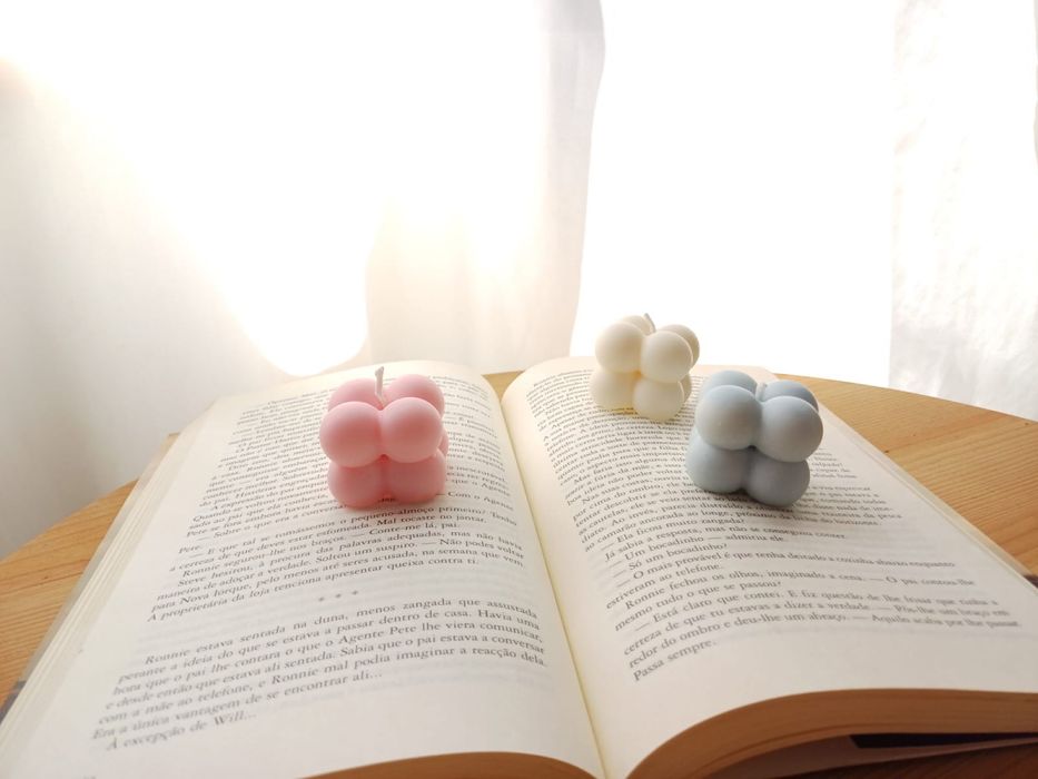 Vela de soja decorativa perfumada