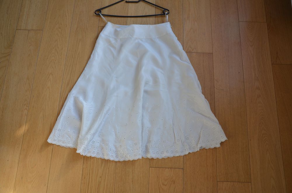 spódnica 100% jedwab Silk Manson r. 36/38 z haftem