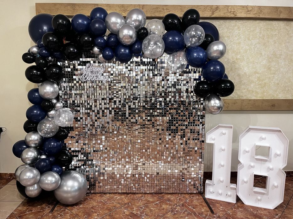 Ścianka urodzinowa, balonowa, okolicznościowa, dekoracja sali