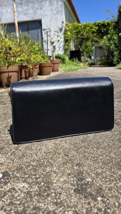 Mala coach em couro preto