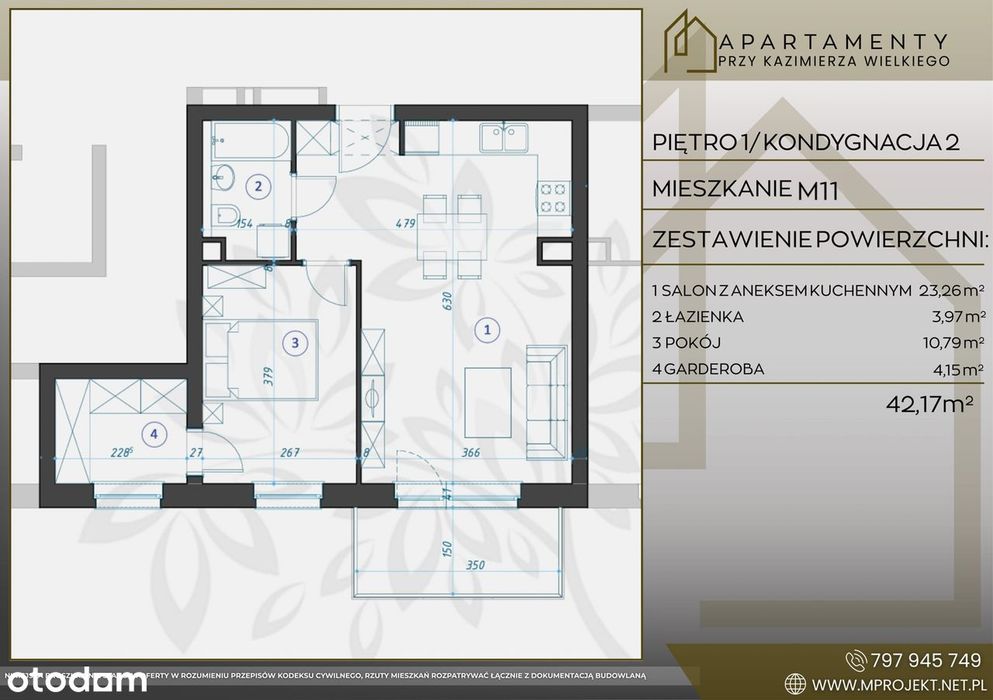 Nowy apartament 42m2 - z klimatyzacją !