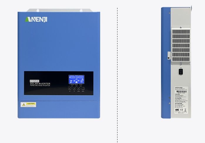 Гібридний інвертор 6 кВт 48 В _ ANENJI 6.2кВт (2 Виходи) MPPT120A WiFi
