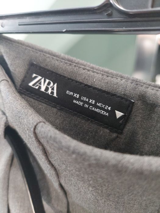 Spódniczko-spodenki Zara xs szare z paskiem mini