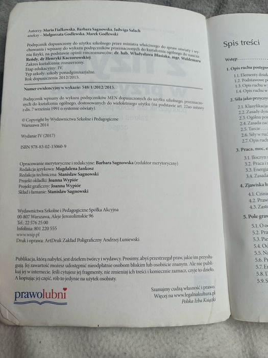 Podręcznik z fizyką w przyszłość 1