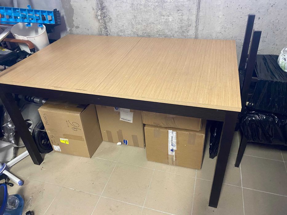 Duży rozkładany stół z 6 krzesłami + ława gratis