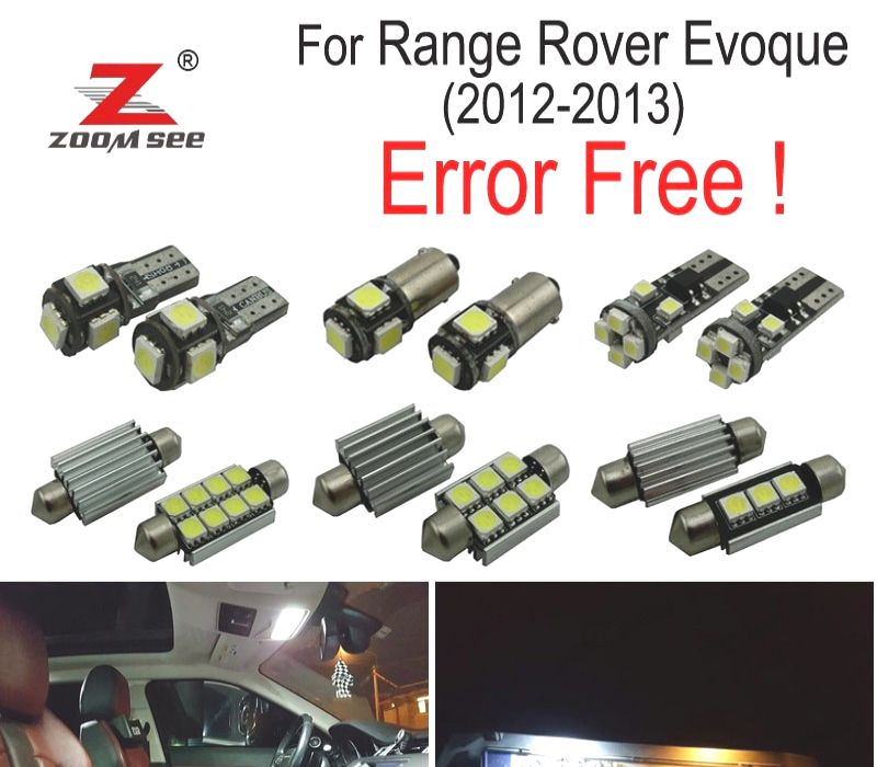 Kit completo de 20 lâmpadas LED interior para Range Rover Evoque 2012-2013