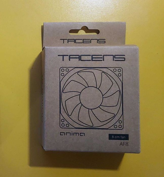 Ventoinha PC 80 mm, 1800 RPM, rolamentos FLUXUS ultra-silenciosos, 7 pás, cor preta (NOVAS)