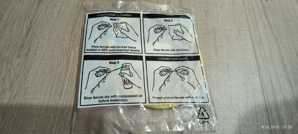 Патчкорд SC-APC-SC-APC SM 10м Simplex Slim