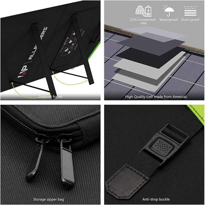 Składany nowy panel słoneczny / solarny Allpowers AP-SP-033-BLA 200 W