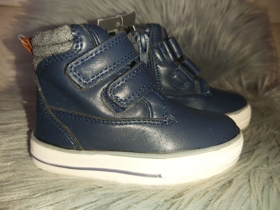 Botki wysokie eco-skóra chłopięce nowe Primark 19 i 20/21