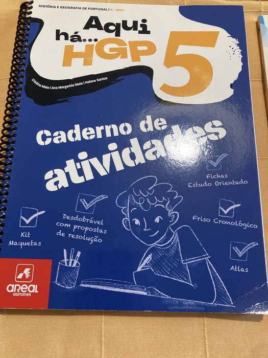Cadernos de Atividades 5.º Ano NOVOS – Matemática, HGP e Teki