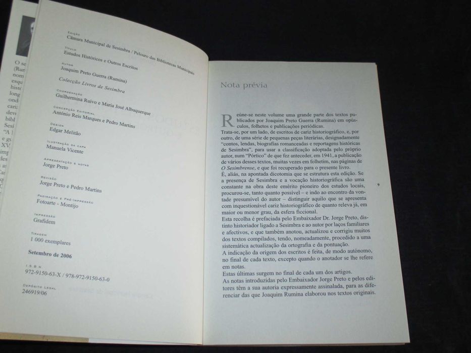 Livro Estudos Históricos e outros escritos Joaquim Preto Guerra