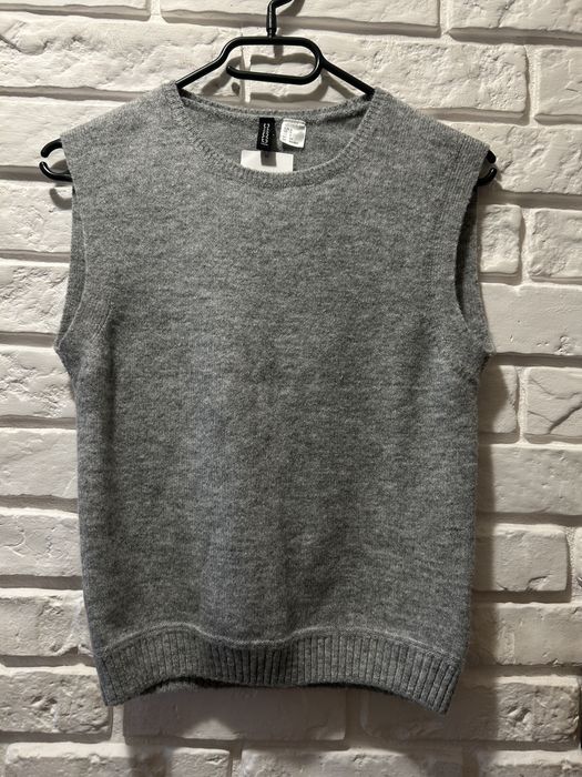 Bezrękawnik koloru szary melanż