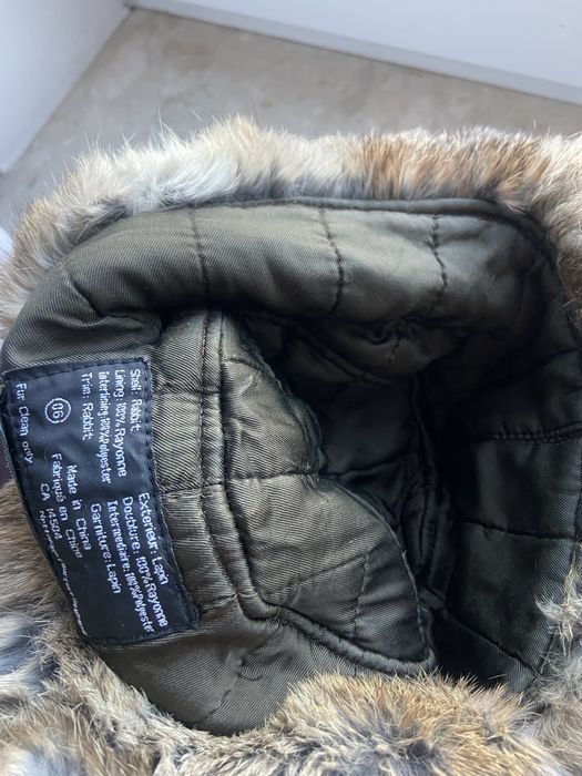 Czapka pilotka z królika L unisex ciepła