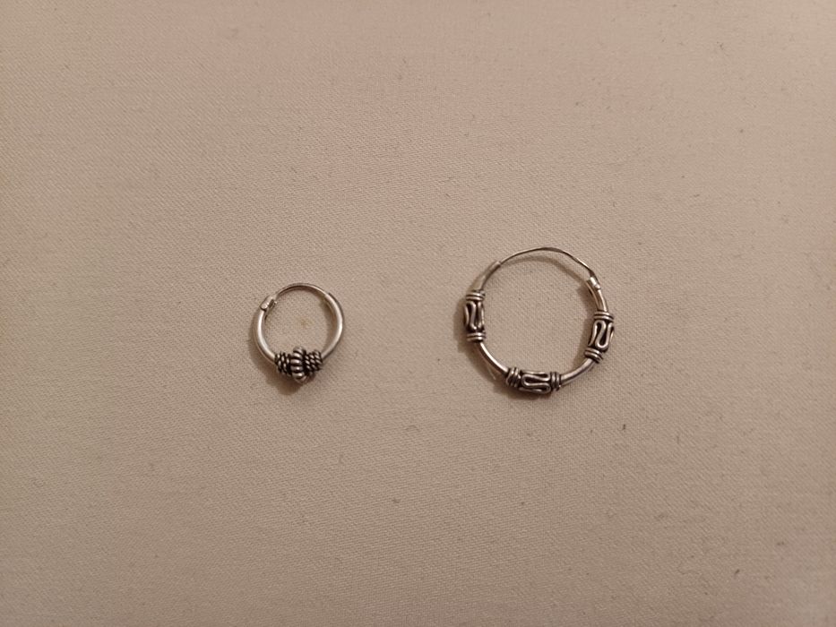 2 argolas de prata para piercing - NOVAS