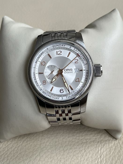 Oris Big Crown small second Pointer Day