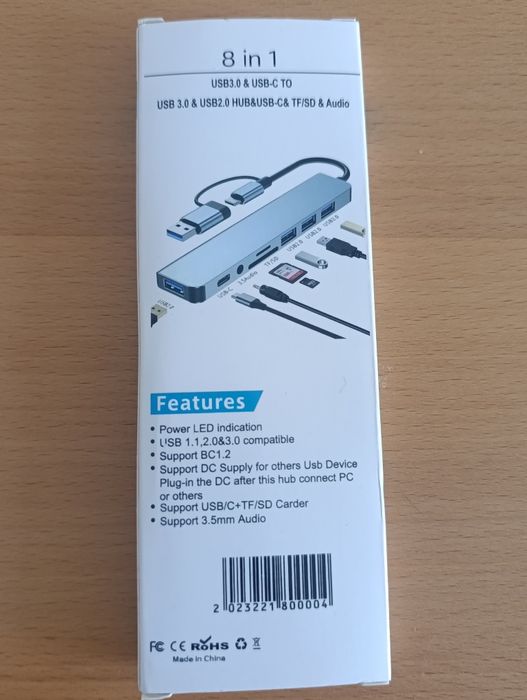 Розгалуження Юсб Хаб usb 8 в 1 універсальний