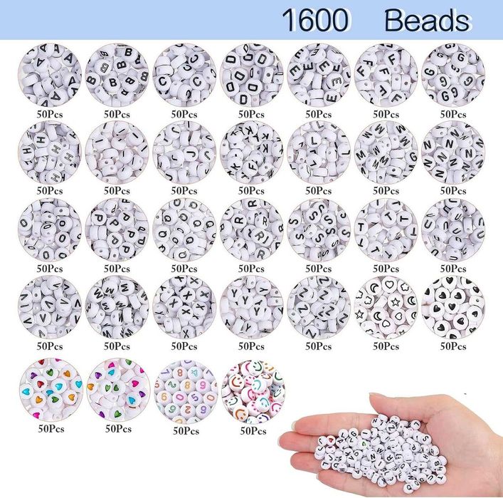 1600 Letras e símbolos para bijuteria acessórios artesanato NOVO