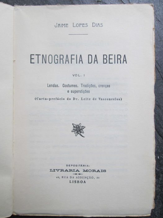 Etnografia da Beira, de Jaime Lopes Dias - 1ª edição de 1926