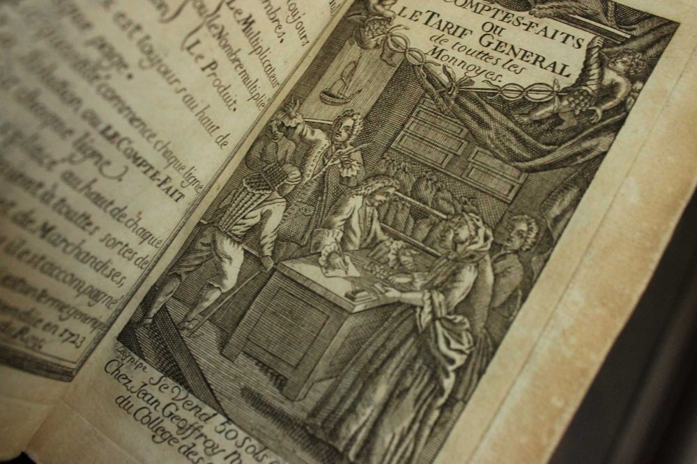 Starodruk ~1723~ Księga rachunkowa Barrême'a - Finanse - Matematyka