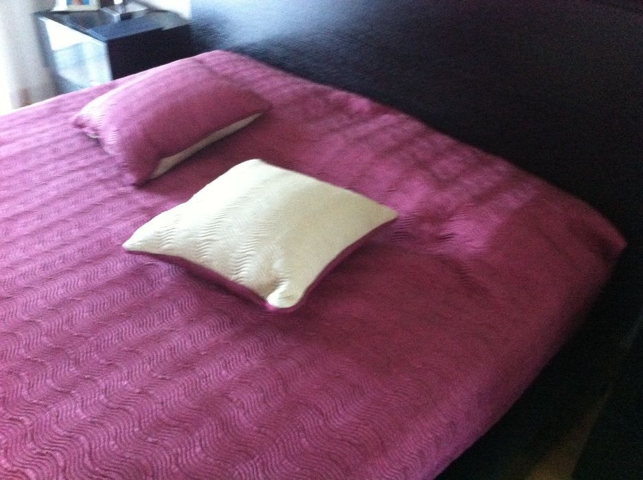 Colcha reversível e duas almofadas de qualidade