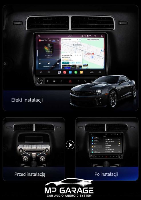 Chevrolet Camaro Android 14 QLED CarPlay Android Auto LTE DSP GPS WiFi Kamera Bluetooth Nawigacja Montaż Gwarancja PL