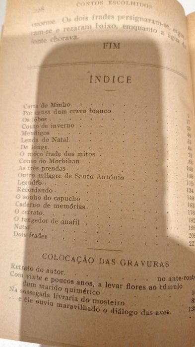 Livro Antigo (c. 1910/20): "Contos Escolhidos" – Júlio Brandão (Livraria Chardron)