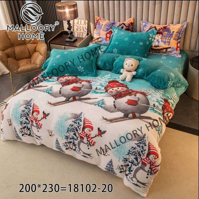 Постільна білизна ВЕЛЮРОВА Євро Новий Рік